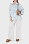 100% Linen Oversize Semi-Transparent Shirt Shirt 7697 - 4