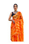 Orange Tie & Dye Zari Embellished Ready-to-Wear Saree - FFT5569 | Orange - 3