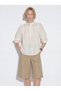 Women's White Scallop Lace Trimmed Hakim Collar Cotton Pinterest Shirt Blouse - 6