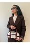 Women's Luna Model Lock Detailed Hand & Shoulder Bag with Gold Accessories - 2