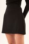 Black High Waist A-Line Mini Skirt - 3