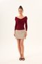 Smoked Color High Waist A-Line Mini Skirt - 4