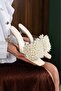 Women's White Thin Coated Transparent Heeled Slippers Color 5 cm Heel - 3