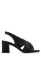 Women's Genuine Leather Black Heeled Shoes