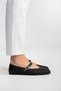 Genuine Leather Laser Black Women's Buckle Detailed Ballerinas Oprey - 6