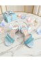Blue Stone-Embellished Heel Shoes for Evening Wear