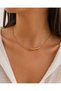 Gold Minimal Steel Choker Necklace – Modern Elegant Women's Necklace - 2