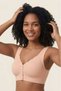Powder Pink Premium Quality Seamless Laser Cut Line Detailed Front Open Seamless Gathering Women's Bra - 4