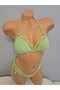 Halter Neck Hand Knitted Bikini Set - Special Design Green Knitted Bikini - 4