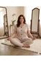 Flowery Summer Lycra Patterned Women's Terry Fleece Pajama Set - 2