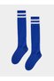 Teen Boys Striped Cuff High Cotton Socks
