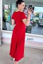 V-Neck Pocketed Viscose Combed Cotton Dress 6Y011 - 2
