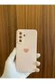 Samsung Galaxy A36 Heart Printed Inside Velvet Premium Silicone Phone Case (Powder) - 3