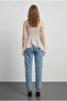 Asymmetrical Strap Blouse Beige - 3