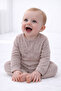 Isis Unisex Baby Star Patterned Long Sleeve Jumpsuit with Snap Fasteners - 2