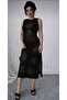 100% Cotton Openwork Backless Crew Neck Long Pareo-Beach Dress with Slit Detail - 2