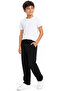 Boy's Jogger Model Black Color Jeans with Elastic Waist, Drawstring and Pockets - 4