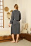 Bella Dressing Gown Maternity and Postpartum Lace Detailed Strap Nightgown Set - 3