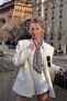 Women's Neck Scarf Noir Zèbre Patterned Black-White – Slim Form, Modern and Stylish Accessory - 3