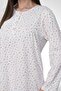 Women's Floral Patterned 4-Piece Large Size Long Sleeve Set Dressing Gown-Nightgown-Pajama Set %100 Cotton - 6
