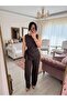 Design Detailed Crepe Fabric Blouse and Pants Set - 2