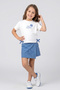 Girl's Bow Detailed Shorts and Skirt Set - 2