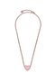 Pink Swirl Heart Necklace for Women, Elegant Fashion Pendant Jewelry with Adjustable Chain - 4