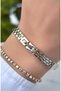 Bead Model-Steel Cord-Women's Wristwatch-Gold Silver Green Color-2 Years Warranty-Bracelet Gift Hmk4Bc1 - 6
