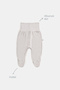 Natural Modal Cotton Newborn Baby Booties Bottoms L Dragons Gray - 4