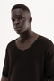 Men's V-Neck Knitwear T-Shirt Brown - 4