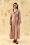 Soft Pink Organic Linen Volume Dress