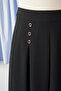Pleated Nostalgia Buttoned Vintage Skirt - 4