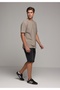 Straight Fit Low Waist Plain Men's Black Denim Jean Shorts - 3