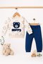 Baby Boy 2-Piece Set Teddy Bear Embroidered Top and Bottom Seasonal Baby Set 6 9 12 18 Months - 5