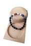 7 Chakra Natural Stone Bracelet Aquamarine, Agate, Lapis, Amethyst, Pink Quartz, Wood Jasper, Citrine, Onyx - 6