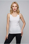 3-Pack Women's Bamboo Thick Strap Athlete Set - Black and White Skin - Flexible Anti-Sweat U-Neck Daily Underwear - 2