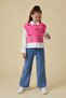 Pink Pompom Sweater and Shirt with Jeans for Girls, 3-Piece Set 24106 - 4