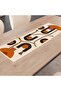 مفرش طاولة بتصميم هندسي تجريدي مطبوع رقميًا ومطرز بمظهر مميز - 2