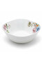 White Opalware Bowl with Floral Design - 7.5 Inch