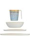Melamine Camping Tableware Set, 16 Pieces for 4, Dishwasher Safe, Crystal Blue - 7