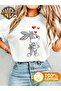 Printed Oversized Unisex Women's Crewneck T-Shirt