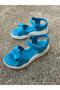 Genuine Leather Orthopedic Sole Velcro Girls' Sandals Sea Blue - 2
