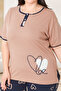 Plus Size Cotton Bermuda Women's Pajamas Set - 2
