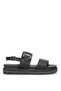Elit Hml4124 Women's Stoned Flat Sandals Black - 2