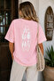 Surfboard Back Print Unisex Oversize T-Shirt – Cotton Crew Neck Casual T-Shirt