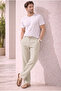 Men's Summer Stone Color Cotton Linen Look Relaxed Pants - 2