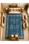 Sdt Geometric Flow Patterned Modern Woven Base Decorative Carpet Sdt1255