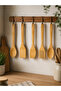 5-Piece Natural Wooden Spatula Set – Heat-Resistant Wooden Kitchen Spoon and Serving Set - 3