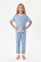 Girls' Pajama Set 100% Cotton Flamingo Patterned Summer Short Sleeve - 4