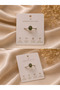 خاتم فضي أخضر قابل للتعديل - 3